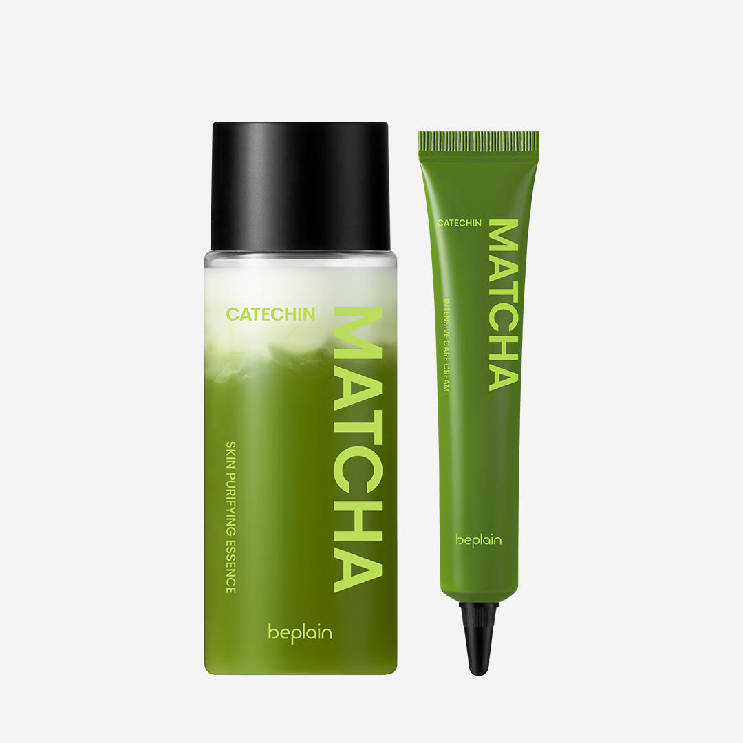Beplain Matcha Catechin Duo Set - Catechin Essence 150ml + Intensive Care Cream 20ml for brightening and dark spot care