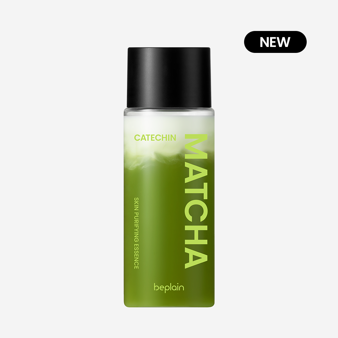 Beplain Matcha Catechin Essence 150ml - front product shot with dual-layer matcha and ceramide formula