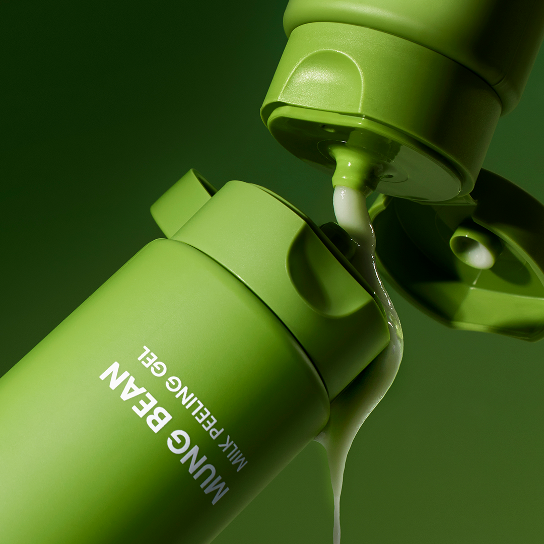 Beplain Mung Bean Milk Peeling Gel - reduces makeup pilling and flaking for smoother skin texture