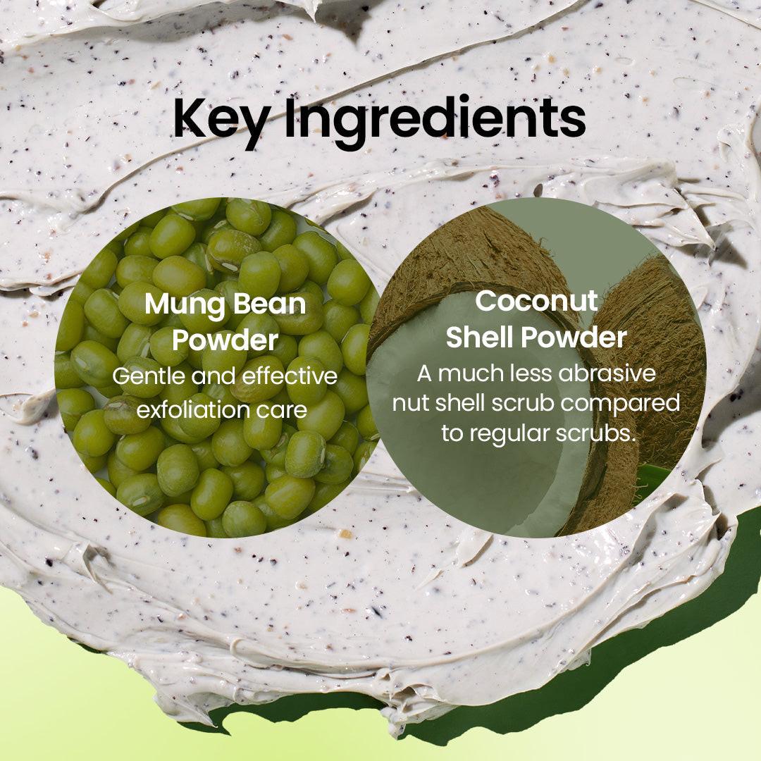 Beplain Mung Bean Pore Clay Mask - fragrance-free non-drying formula for sensitive and oily skin