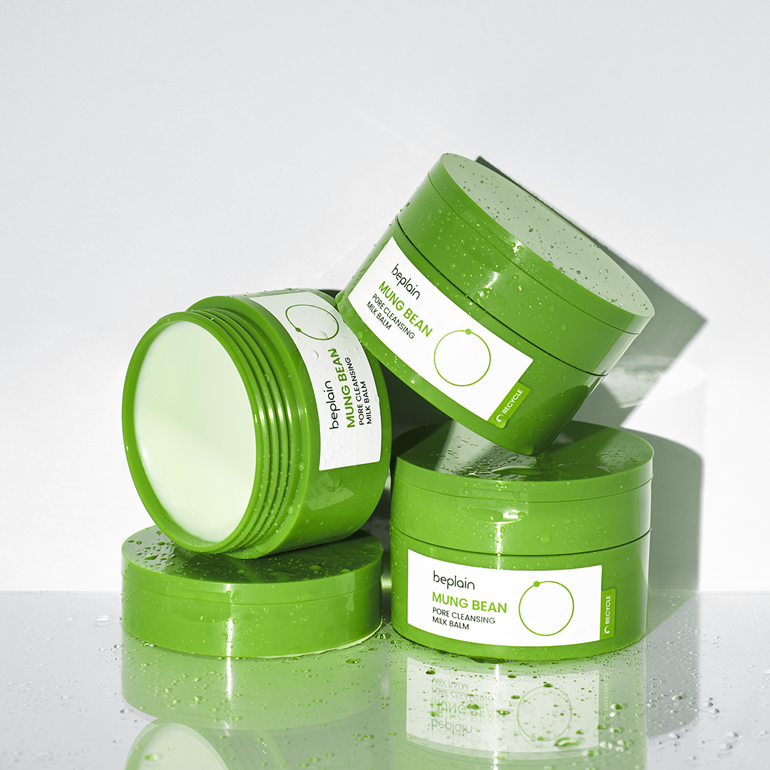 Beplain Mung Bean Cleansing Milk Balm texture - soft balm melts on contact with skin