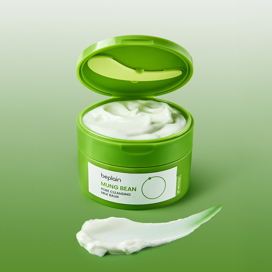 Beplain Mung Bean Cleansing Milk Balm - Korean skincare gentle cleansing balm for acne-prone skin