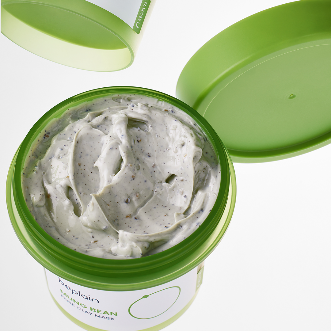 Beplain Mung Bean Pore Clay Mask bouncy texture - moisturizing formula that won't crack or dry out skin