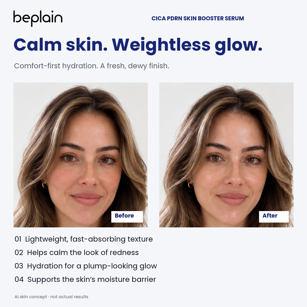 beplain Cica PDRN Skin Booster Serum with Hyaluronic Acid