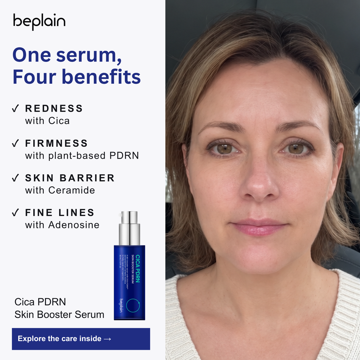 beplain Cica PDRN Skin Booster Serum with Hyaluronic Acid