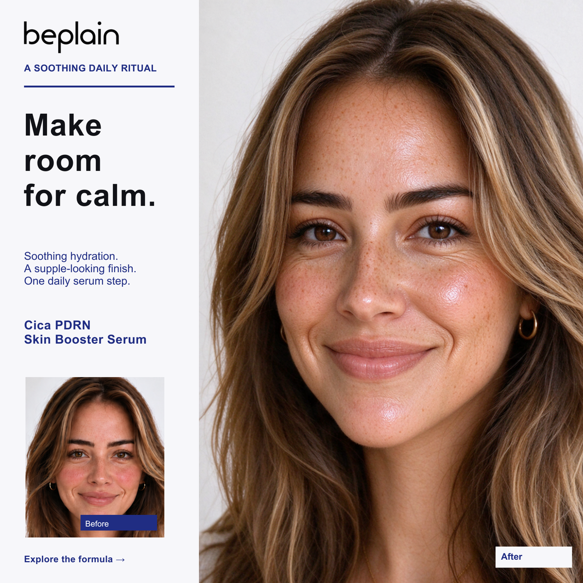 beplain Cica PDRN Skin Booster Serum with Hyaluronic Acid