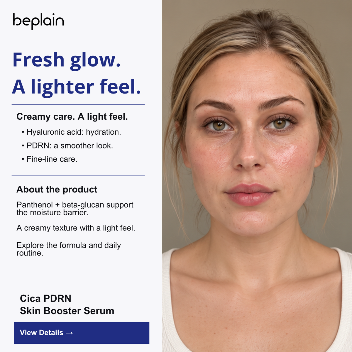 beplain Cica PDRN Skin Booster Serum with Hyaluronic Acid