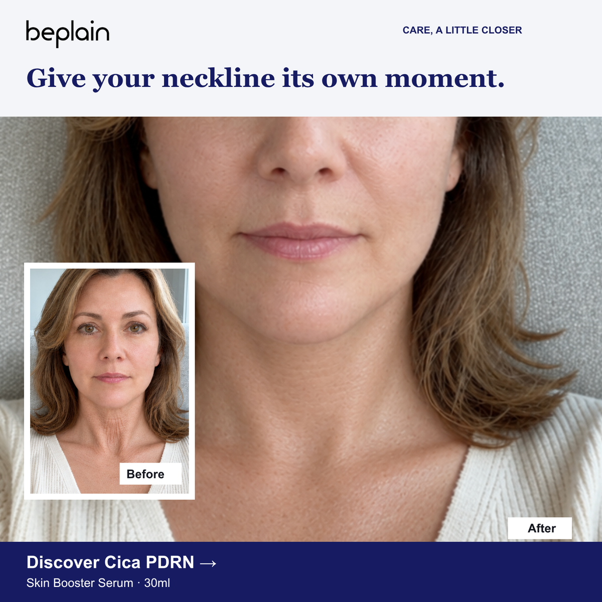 beplain Cica PDRN Skin Booster Serum with Hyaluronic Acid