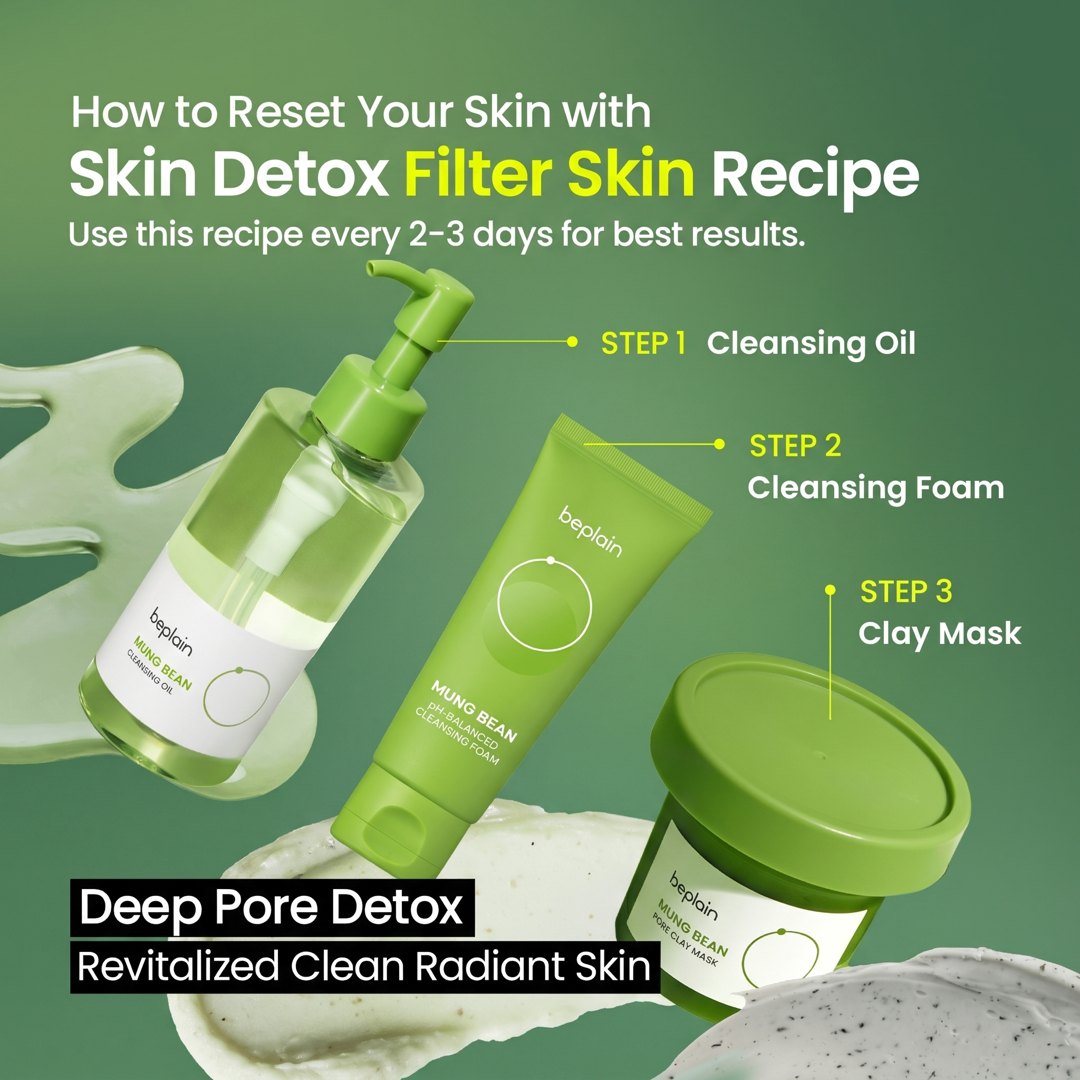 beplain Mung Bean Pore Care Trio